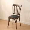 Cadeira de jantar em madeira maciça nórdica estilo vintage com encosto cadeira de restaurante hotel cadeira trançada em rattan mesa e cadeiras de jantar para casa cadeira de lazer para café