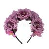 Europeu e Americano tecido artificial rosa flor headband feriado vestir-se festa headband noiva moda feriado cocar Garland