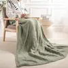Manta de Tricô Acrílico 50x60 Polegadas, Manta Quente Tecida Texturizada, Manta Decorativa de Sofá para Casa, Viagem, Presente, Uso em Todas as Estações