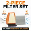 Paquete de Filtro de Aire y Filtro de Cabina para Duster 2010- para Captur 2013- para Logan II 2012- para Sandero II 2013- para Largus para Vesta para Xray OE 165460509R 272773016R