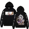 Sudadera con capucha gráfica de anime japonés Luffy Quinta Marcha Nika