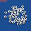 Prata Esterlina Disco Voador Contas Bolha Espaçadores Acessórios Simples Brilhante Prata Lisa DIY Material para Miçangas Artesanais Acessórios para Joias