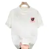 Atacado do Fabricante Comércio Exterior Casual Masculino Solto Gola Redonda Manga Curta Tops Confortáveis e Versáteis Estampa de Padrão Pequeno Manga Três Quartos