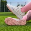 Nuevos Zapatos de Fútbol Infantiles con Hebilla Giratoria, Antideslizantes, para Niñas y Niños, Estudiantes de Primaria, Tacos Tf de Competición, Zapatos de Entrenamiento para Niñas