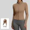 Novedad de Otoño para Mujer, Ropa de Yoga Ajustada Adelgazante de Manga Larga para Uso en Exteriores, Chaqueta Deportiva para Correr, Fitness, Yoga