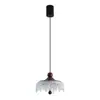 Luminária Pendente Ajustável Vintage para Sala de Jantar, Design de Gota d'Água Iceberg, Quente e Aconchegante, Pendente Pequeno de Cabeceira Francês com Cabeça Única na Cor Nogueira