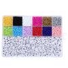 Miçangas Sementes 4mm + Miçangas de Letras Inglesas Acrílicas Pulseira Colar DIY Conjunto de Fio de Contas Kit DIY Tecelagem