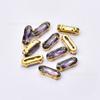 Fundo Dourado 5*15mm Oval Longo Vidro Garra Diamante Ponta Fundo Strass DIY Roupa Sapato Bolsa Decorativa Adesivo Nail Art Diamante Material