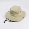 Sombrero de Pescador para Hombre, Sombrero de Sol de Verano, Sombrero de Protección Solar para Senderismo al Aire Libre, Gorro Redondo de Color Sólido Casual para Hombre
