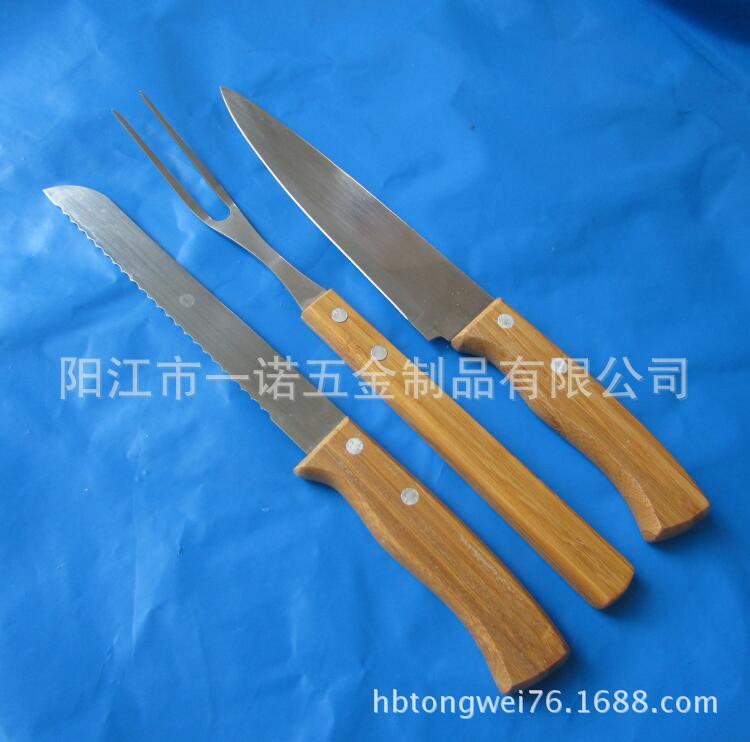 A-016CEA竹柄厨房刀叉