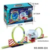 Cross-Border Amazon Track Pull-Back Alloy Car Toy Gift for Boys and Girls, Children's Metal Racing Car