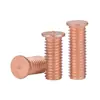 Pregos de Solda de Latão Cobreado, Parafusos de Solda de Ponto com Cabeça Chata Redonda, Parafusos para Solda a Ponto M3/M4/M5/M6/M8