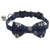 Collar Floral Transfronterizo para Gato, Bufanda Triángulo Corbata de Lazo Estilo Caballero, Collar para Gato con Cascabel, Collar de Venta Directa de Fábrica