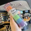 Fornecimento Direto Transfronteiriço Popular Anel de Toalha Corda de Cabelo Faixa de Cabeça de Menina Simples Estilo Coreano Alta Elasticidade Sem Costura Laço de Cabelo Atacado