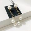 Pendientes Largos con Borlas y Perlas Tendencia y Moda Versátiles Estilo Nuevo Coreano Dongdaemun Pendientes Largos de Perlas