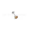 Aretes de Aleación de Titanio F136 con Circonita, Tachuelas para Cartílago, Tachuelas para Labio, Tachuelas Ciliares de Titanio G23 con Rosca Interna, Joyería para Piercings Corporales