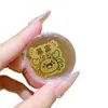 Adesivos de Telefone de Ouro Puro com Design Festivo e Auspicioso, Gato da Sorte de Folha de Ouro Chinesa, Cartão de Ouro Atrai-Riqueza e Adesivos de Folha de Ouro