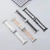 Adecuado para AppleWatch Correa de Apple Watch de Tres Perlas Huawei GT4 Correa Metálica Sólida de Acero Inoxidable