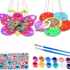 Alimentador de pájaros de madera de Amazon Alimentador de agua de alimentación Alimentación exterior Flores pintadas DIY Juguetes para niños