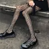 Elegantes Medias con Estampado Floral y Entrepierna de Algodón para Mujer, Medias Sexys Jacquard de Diosa