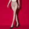 Medias de Seda Aji Di 360 Sin Costuras con Aceite de Caballo Cintura Hueca Glúteos de Manzana Brillo Negro Lingotes de Seda Entrepierna Sexy Dropshipping