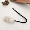 Pompón de piel de visón albóndiga recogido pelo esponjoso parte trasera de la cabeza accesorio para el cabello perezoso otoño e invierno goma para el pelo perezoso recogido artefacto