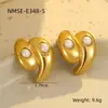 Pendientes Europeos y Americanos Transfronterizos de Acero Inoxidable con Diseño de Corazón y Borla Pendientes Ins Chapados en Oro de 18K Collar Joyería de Mano Venta al por Mayor