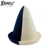 Sombrero de punta sombrero de punta de lunares de colores sombrero amarillo rojo de Halloween sombrero no tejido sombrero de festival para actuación infantil