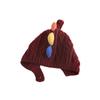 Gorro de Lana para Bebé de Invierno Lindo Dinosaurio Pequeño Puntiagudo Gorro para Bebé con Ranura Trasera Gorro de Punto Cálido para Niños Exportación