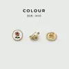 Botones Metálicos, Botones Pequeños de Flor de Rosa, Botones Decorativos de Moda para Cárdigan, Abrigo, Suéter, Botones Redondos Florales Retro