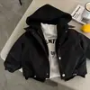 Chaqueta acolchada personalizada para niños, cortavientos con capucha de color liso para niños en invierno, abrigo grueso de algodón para niños, abrigo elegante para niñas