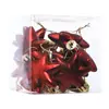 Decoración de Árbol de Navidad Estrella Hexagonal 5cm 12Piezas Mate Brillante Forma Especial Galvanizado Colgante de Navidad Arreglo de Atmósfera Festiva