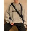 Suéter retro de cuello redondo para hombre, abrigo holgado de diseño americano de primavera y otoño, ropa de calle de marca de moda de otoño, top de manga larga