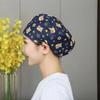 Gorro Quirúrgico Transfronterizo Algodón Color Sólido Correa Estampada Ajustable Unisex para Enfermera de Quirófano Gorro para Odontólogo Oral
