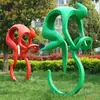Escultura Deportiva de Ciclismo de Fibra de Vidrio Hierro Pintado Geométrico Bicicleta Parque de la Plaza Comunitaria Adornos Deportivos