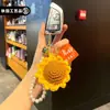 Día del Maestro Hilo Crochet Hecho a Mano Girasol Llavero Colgante para Bolsa Bendición Pequeño Regalo para Maestros