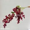 Vermelho vinho popular material de flor de simulação Eucalipto Hortênsia palma vermelha rosa vermelha com salão de casamento estrada atacado