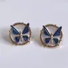 Broche de Mariposa Vintage Estilo Francés Hecho a Mano Esmaltado con Pines de Plata 925, Aretes y Accesorios para Orejas Venta al por Mayor Arte Vintage