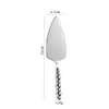 Mango de Cerámica Perlada Acero Inoxidable 430 Set de Cuchillo para Pastel y Espátula Creativo para Hornear Cuchillo para Queso Espátula para Pizza Vajilla para Postres