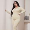 Outono e Inverno Tamanho Plus Size 100kg Térmico Sensação de Pele Nu Skin-Friendly Camada Base Feminina Slim Fit Roupa Íntima Térmica Conjunto Leve
