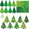 Nuevos Artículos de Gran Venta Transfronterizos: Adornos de Dibujos Animados para Niños, Pegatinas para Tarjetas Navideñas DIY, Set de Regalo para Árbol de Navidad, Marco de Fotos
