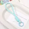Lanyard de llavero con cuentas de estilo minimalista, accesorios DIY, cuerda tejida hecha a mano, colgante pequeño con hebilla de anillo, materiales de decoración para bolso