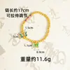 Pulseira Borboleta Esmaltada Dourado Areia Vietnamita com Gotejamento de Óleo, Joia com Contas Que Não Desbota Facilmente, Design Retro de Nicho Novo Estilo Chinês