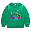 Suéter de cuello redondo de manga larga para niños y niñas, ropa de estilo coreano con dibujos animados de primavera y otoño de 2023, de algodón, para bebés, pequeños y medianos.