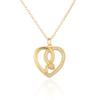Bronce australiano oro de 18 quilates circonita serpiente geométrico colgante collar mujer sentido del diseño nicho cadena clavicular transfronterizo nuevo
