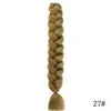 Pelucas de Fibra Sintética Europeas y Americanas, 41 Pulgadas, 165 Gramos, Trenzas Grandes, Trenza de Presión, Extensiones de Rastas, Al por Mayor en Stock