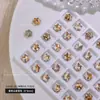Accesorios para Uñas Artísticas de Copo de Nieve Brillante de Año Nuevo con Base Puntiaguda de Pedrería, Accesorios de Decoración para Uñas de Cristal Multifacético Irregular de Lujo Ligero Tridimensional