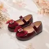 Zapatos ligeros antiabrasión para niñas, adecuados para fiestas, sesiones de fotos y uso escolar, zapatos de malla multicolor con lazo para niñas