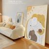 Elefante viento silencioso textura abstracto animal sala de estar porche pintura decorativa pared de fondo de sofá pintura de piso