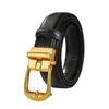 Cinturón de Cuero para Mujer con Hebilla Automática Lisa, Adecuado para Todas las Tallas de Cintura, Cinturón de Cuero Genuino para Viajar al Trabajo, Lugar de Trabajo, Ropa Casual y Decoración